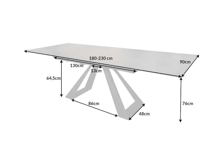 Dimensions de la table