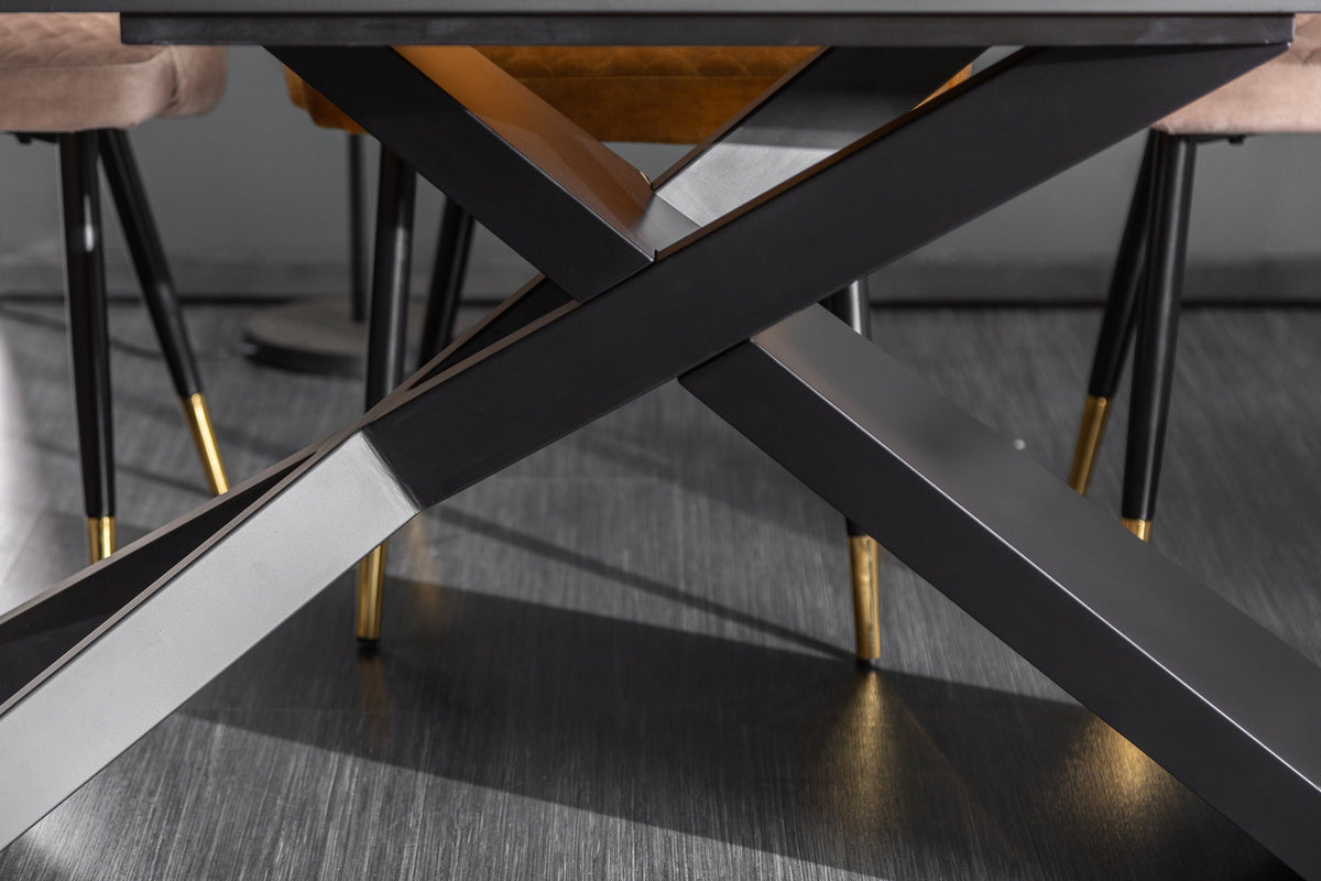 Table à manger extensible EUPHORIA 180-220-260cm céramique taupe anthracite fabriquée en Italie
