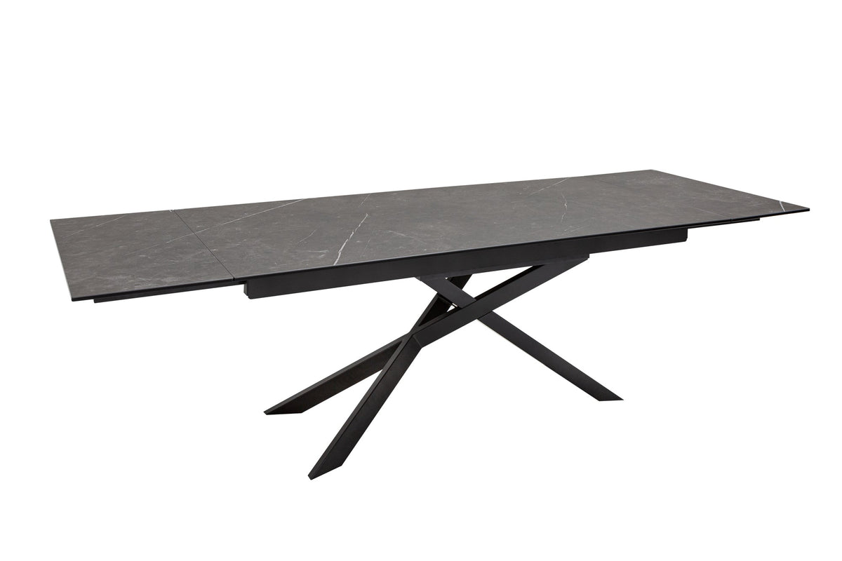 Table à manger extensible EUPHORIA 180-220-260cm en céramique graphite fabriquée en Italie