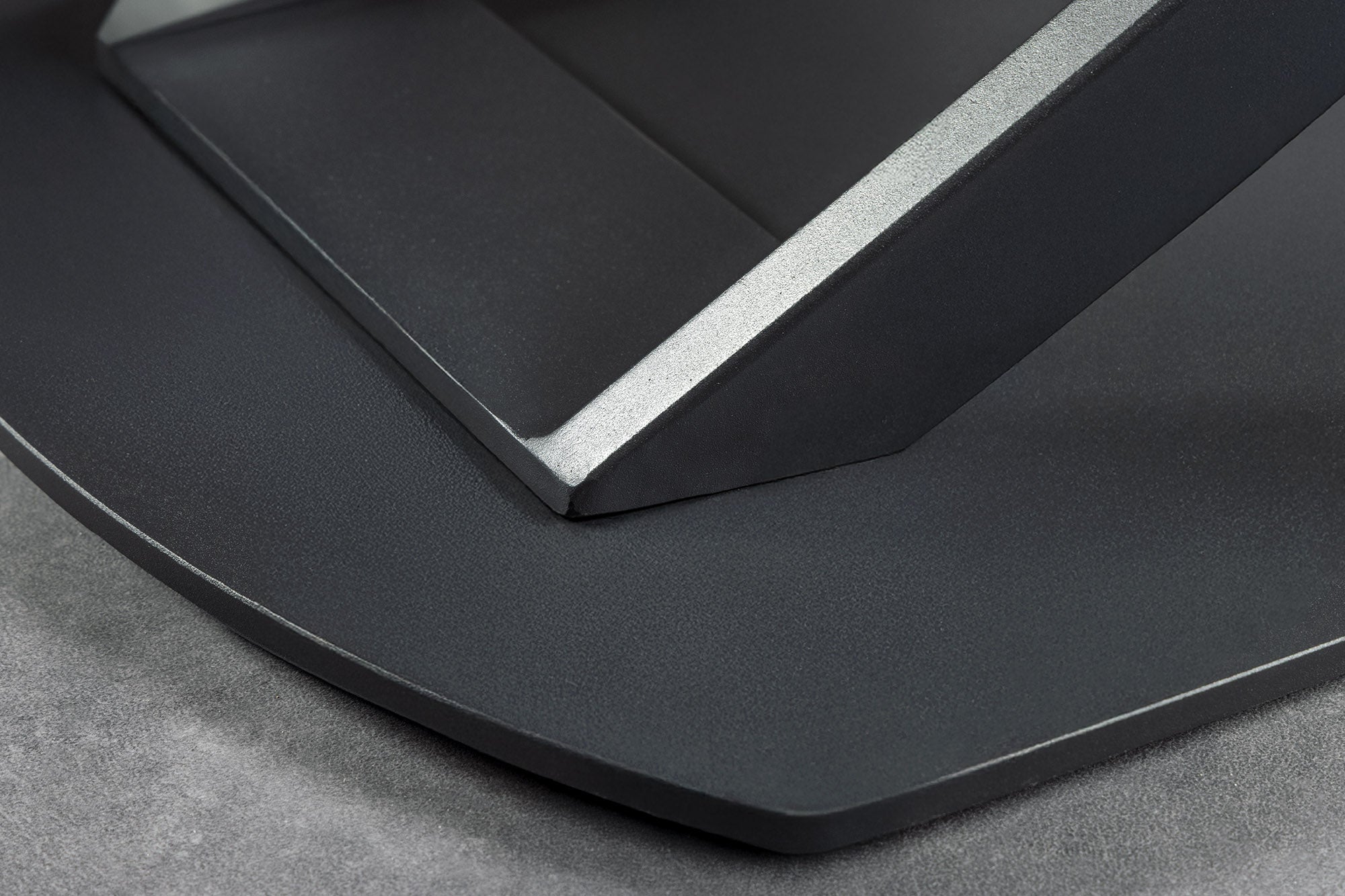 Table à manger extensible INCEPTION 130-190cm anthracite ovale céramique noir métal
