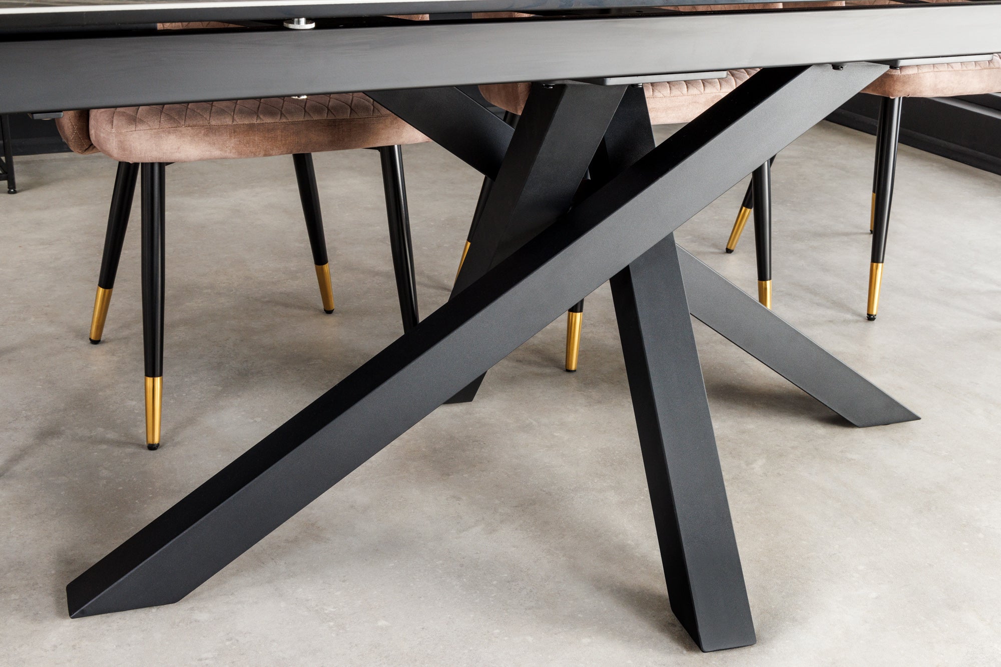 Table à manger extensible MARVELOUS 180-220-260cm en céramique marbre taupe fabriquée en Italie