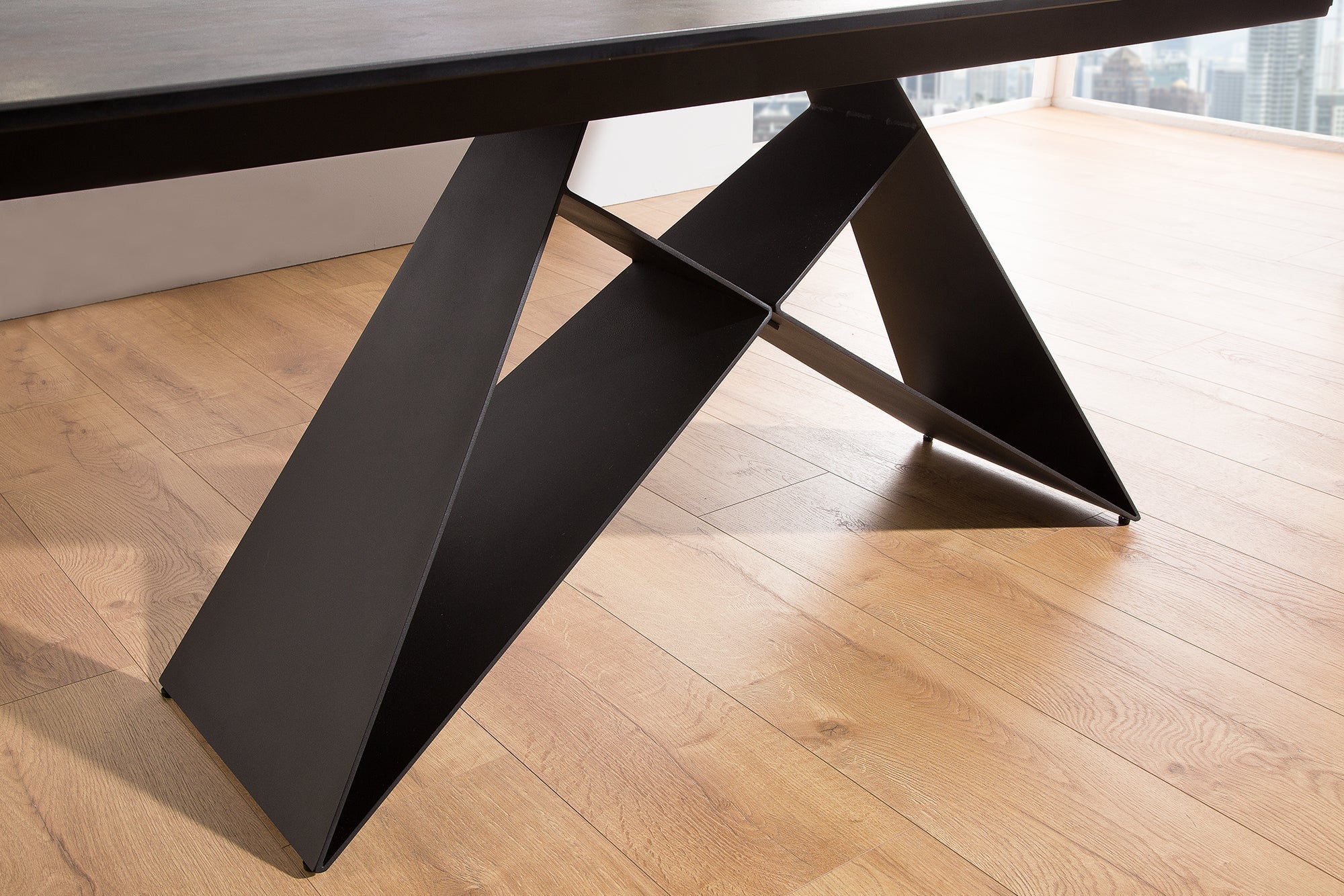 Table à manger extensible PROMETHEUS 180-220-260cm en céramique de lave fabriquée en Italie