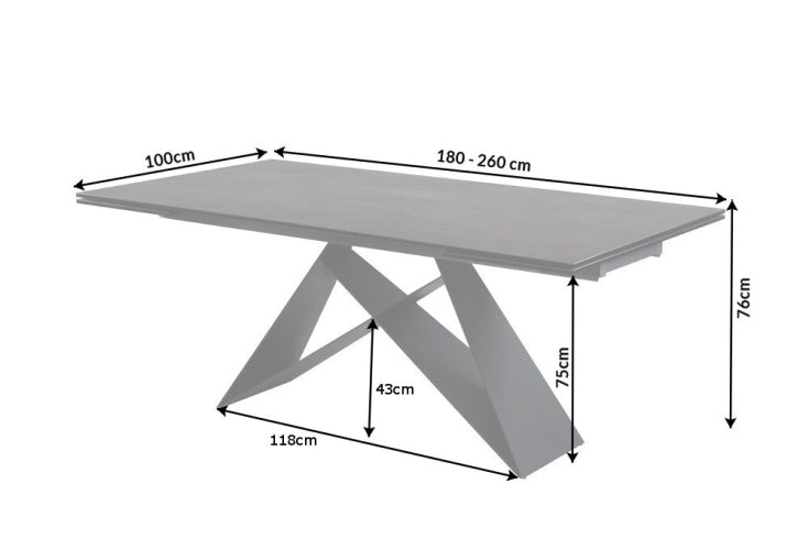 Dimensions de la table