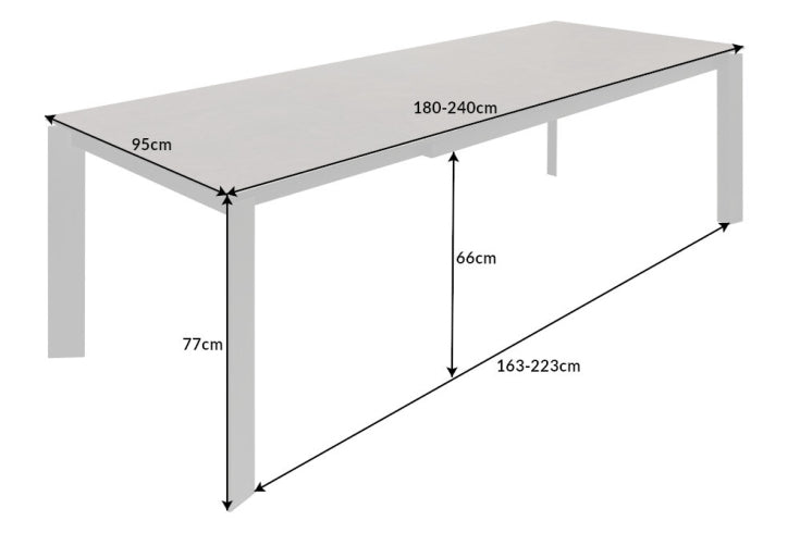 Dimensions de la table
