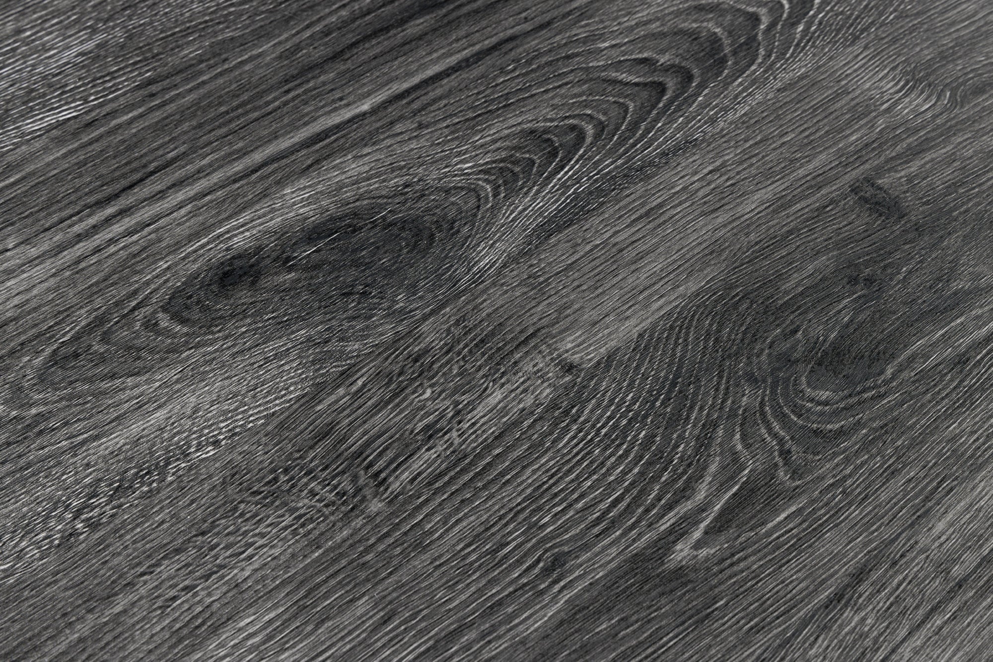 Table à manger industrielle WILD 180cm chêne sauvage gris cérusé design bord d'arbre cadre en X noir