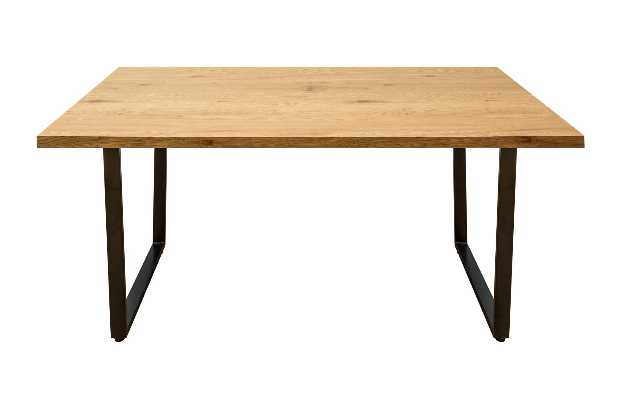 LOFT 160cm mesa de comedor moderna diseño roble patas de metal negro estructura en voladizo estilo industrial