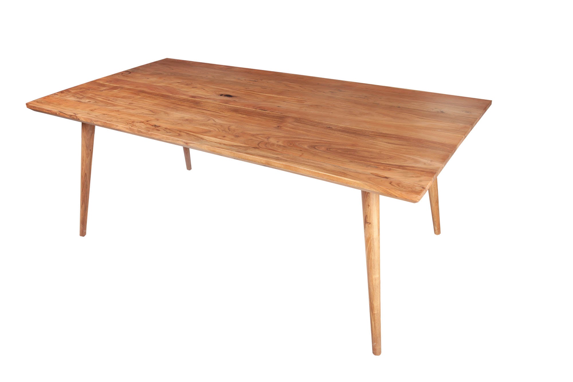 MYSTIC LIVING Mesa de comedor de 200 cm de madera maciza de acacia natural