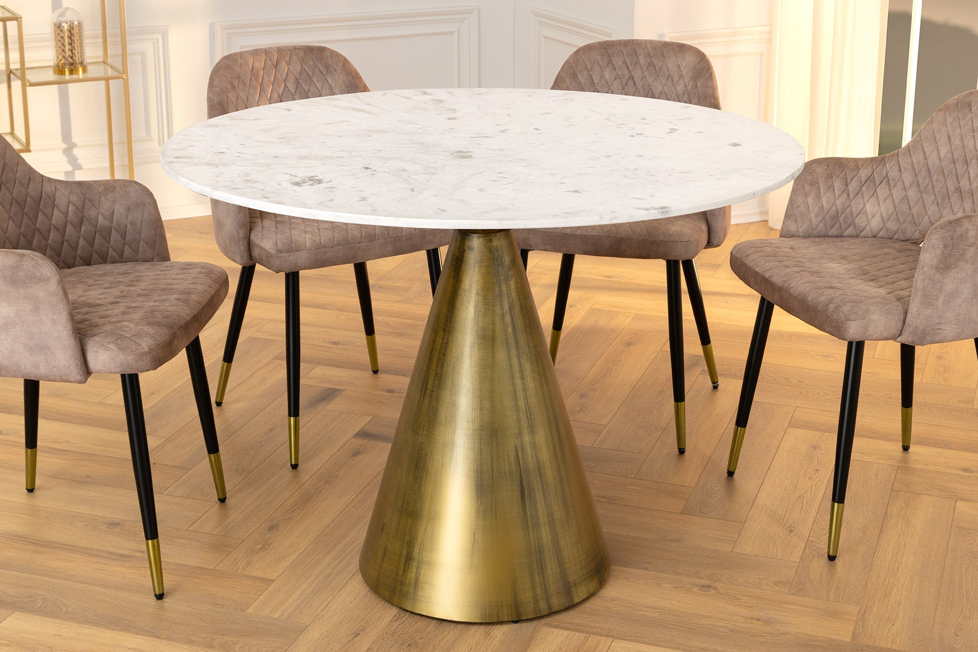 table-a-manger-ronde-elegancia-100-cm-en-laiton,-marbre-blanc-et-fer-avec-base-pilier_44859 (inv)