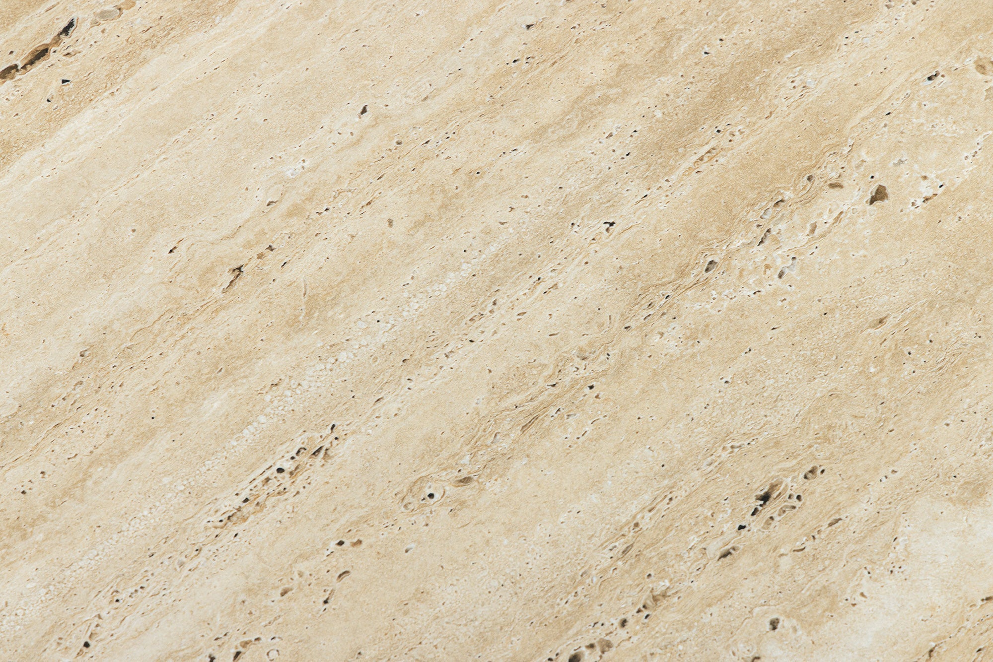 Table basse artisanale DIAMOND 70cm beige travertin fer noir