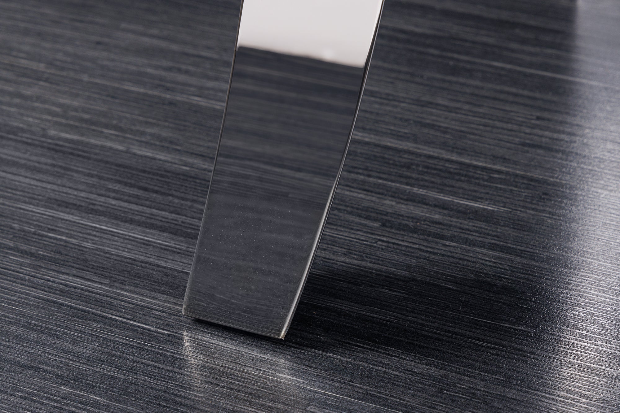 Mesa de centro de diseño MODERNO BARROCO 100cm negro antracita cromo cerámica mármol