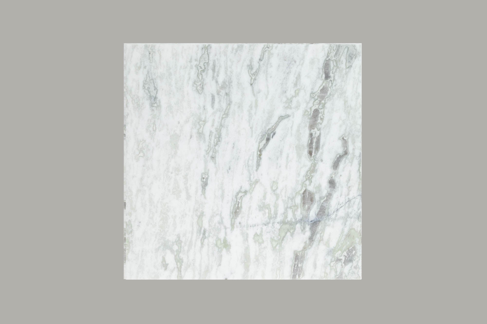 Table basse élégante ELEMENTS 50cm blanche avec plateau en marbre poli