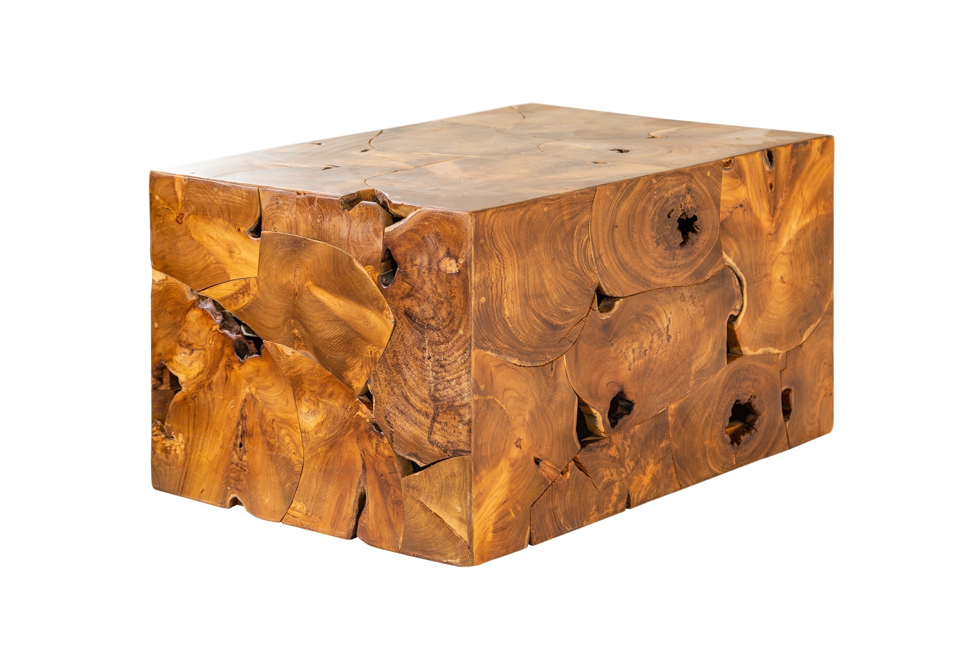 Table basse massive SQUARE 90cm cube en teck fait main