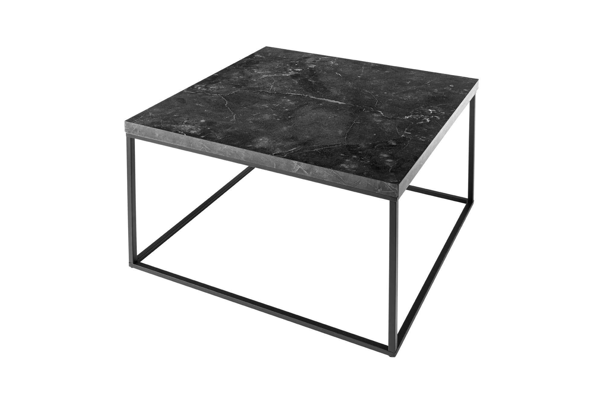Table basse moderne ARCHITECTURE 60cm structure métal graphite
