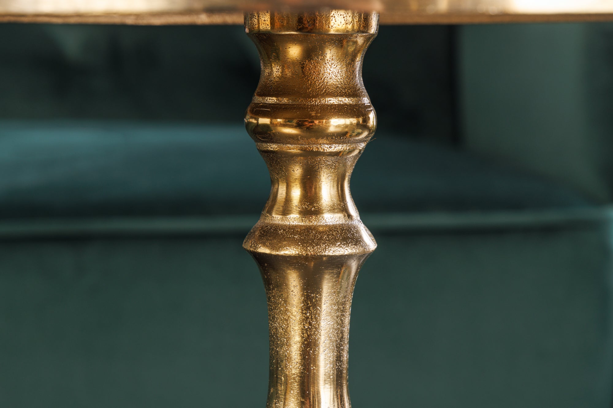 SAVOY mesa auxiliar barroca 55cm trípode vintage redondo de metal dorado