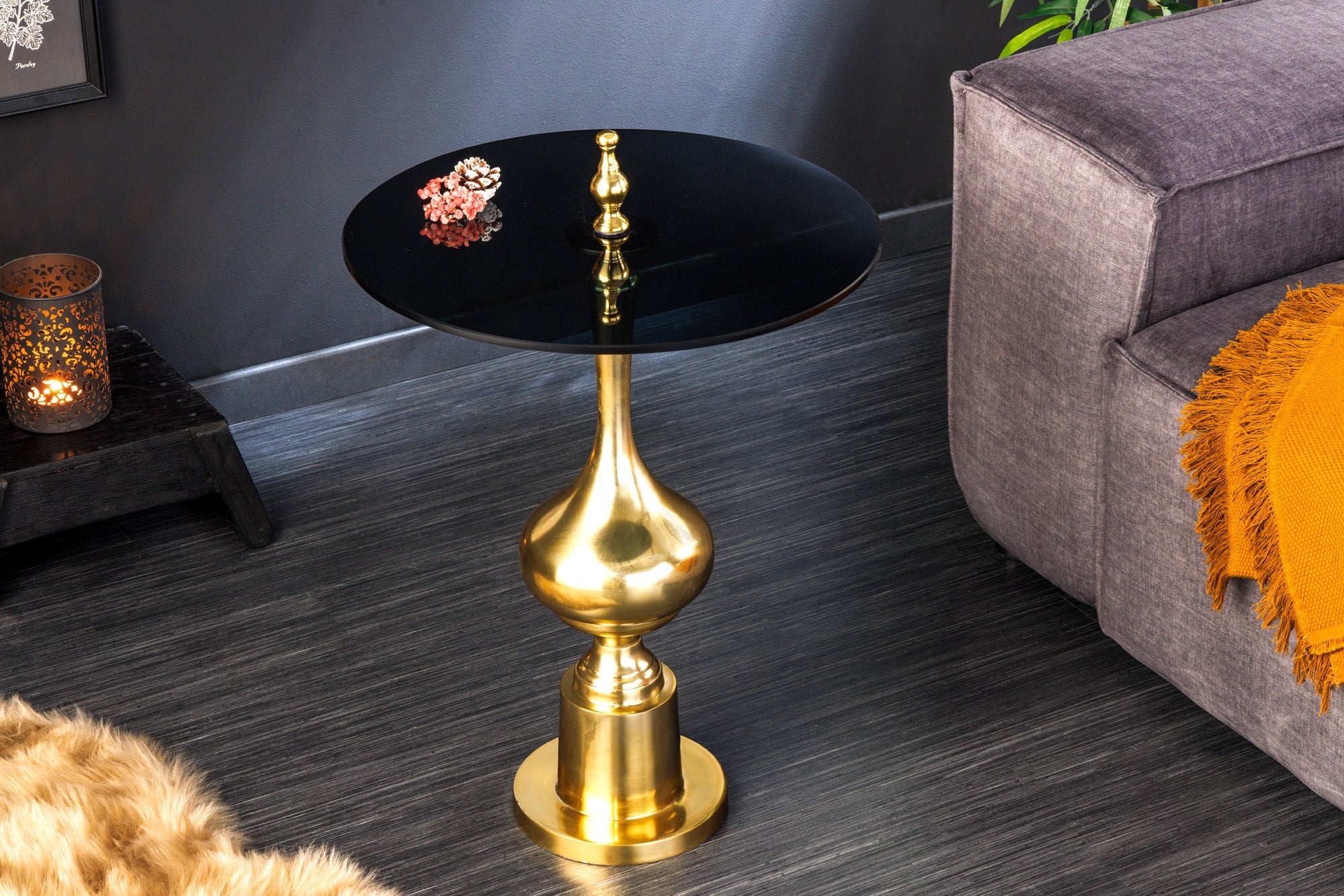 mesa-dappoint-diseño-abstracto-45cm-metal-oro-vidrio-tapa-negro-hecho-a-mano-redonda_42228 (inv)