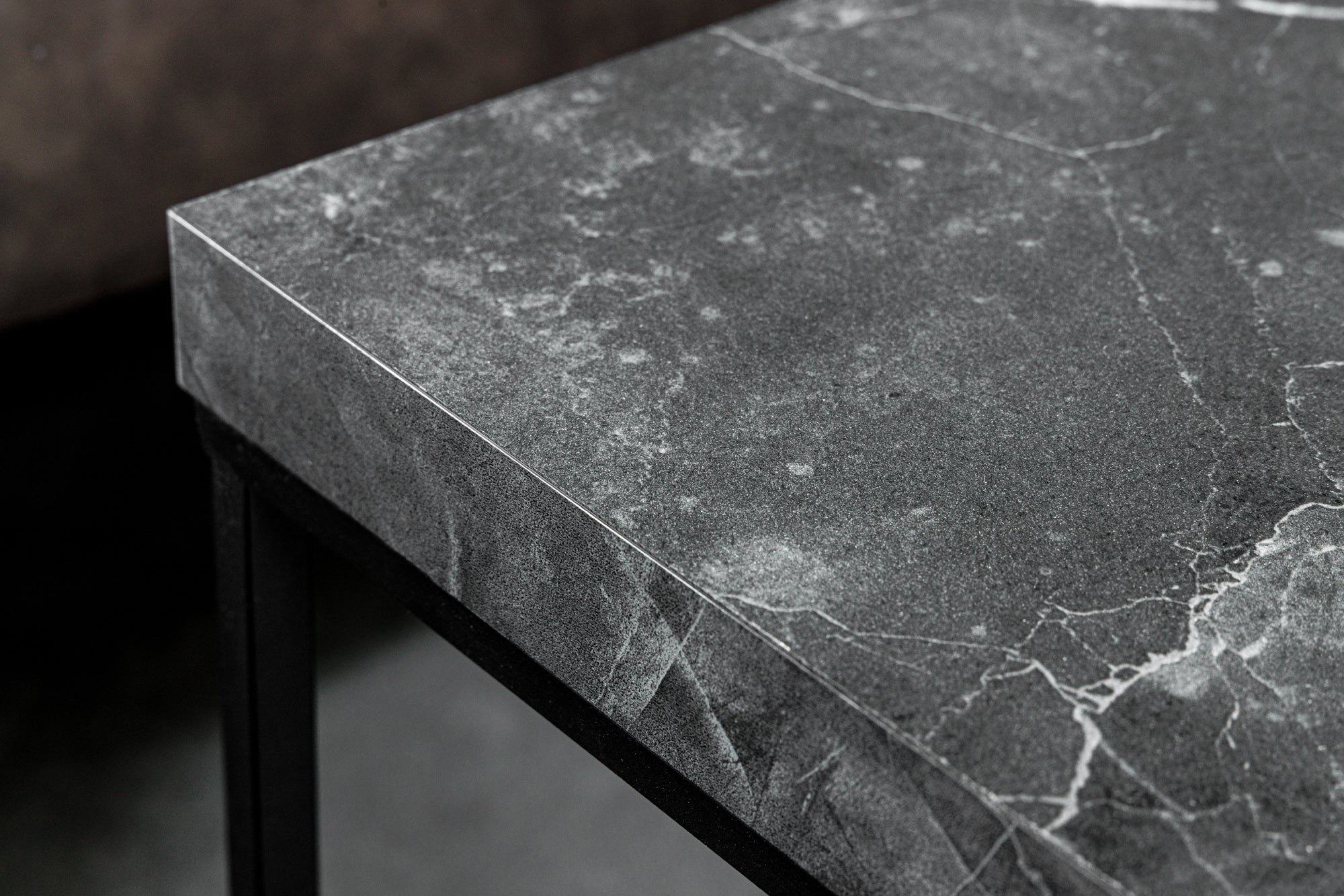 Table d’appoint moderne ARCHITECTURE 45cm structure métal graphite