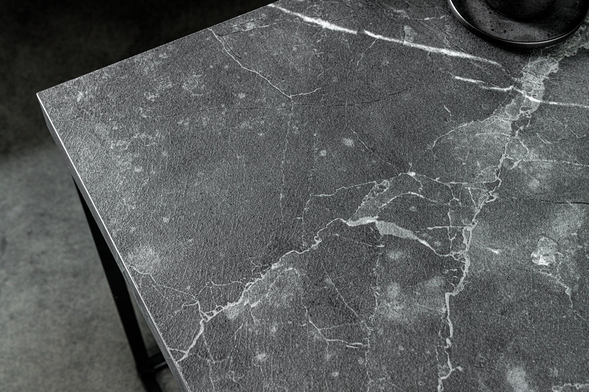Table d’appoint moderne ARCHITECTURE 45cm structure métal graphite