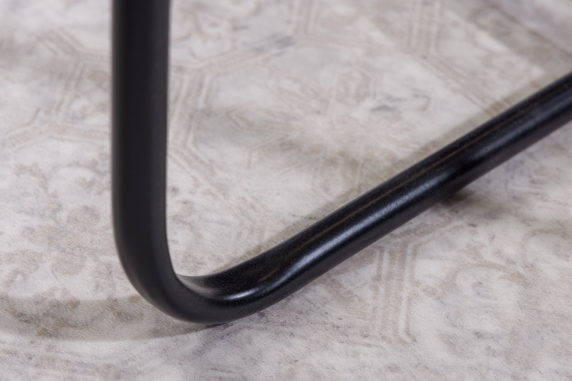 Table d'appoint orientale CASABLANCA 50cm plateau noir argenté amovible pliable
