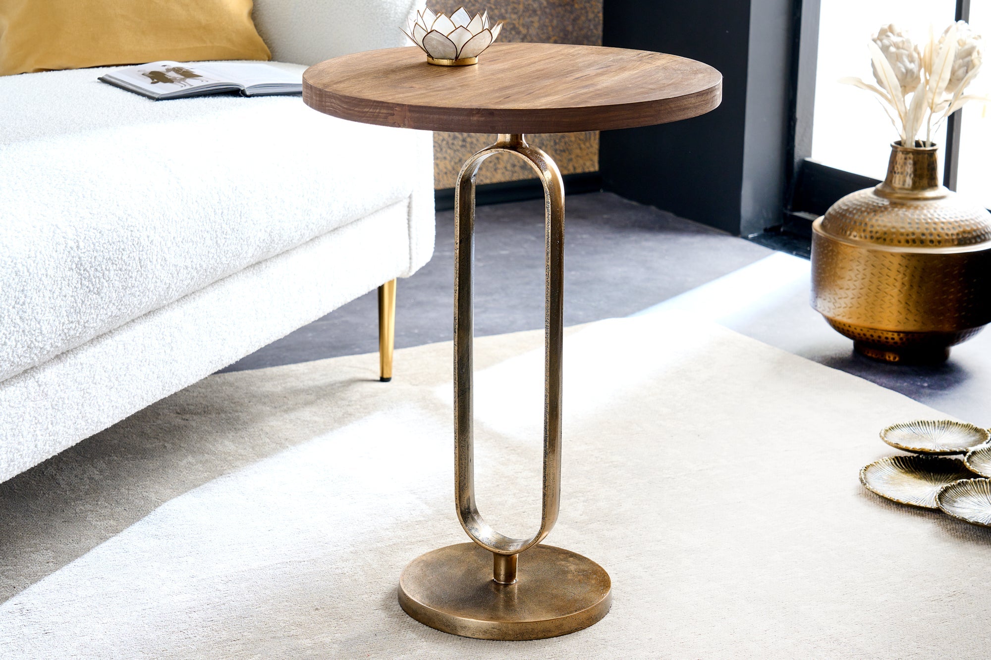 mesa-dappoint-ronde-elegance-60cm-latón-madera-mango-metal-aluminio-hecho-a-mano_43611 (inv)