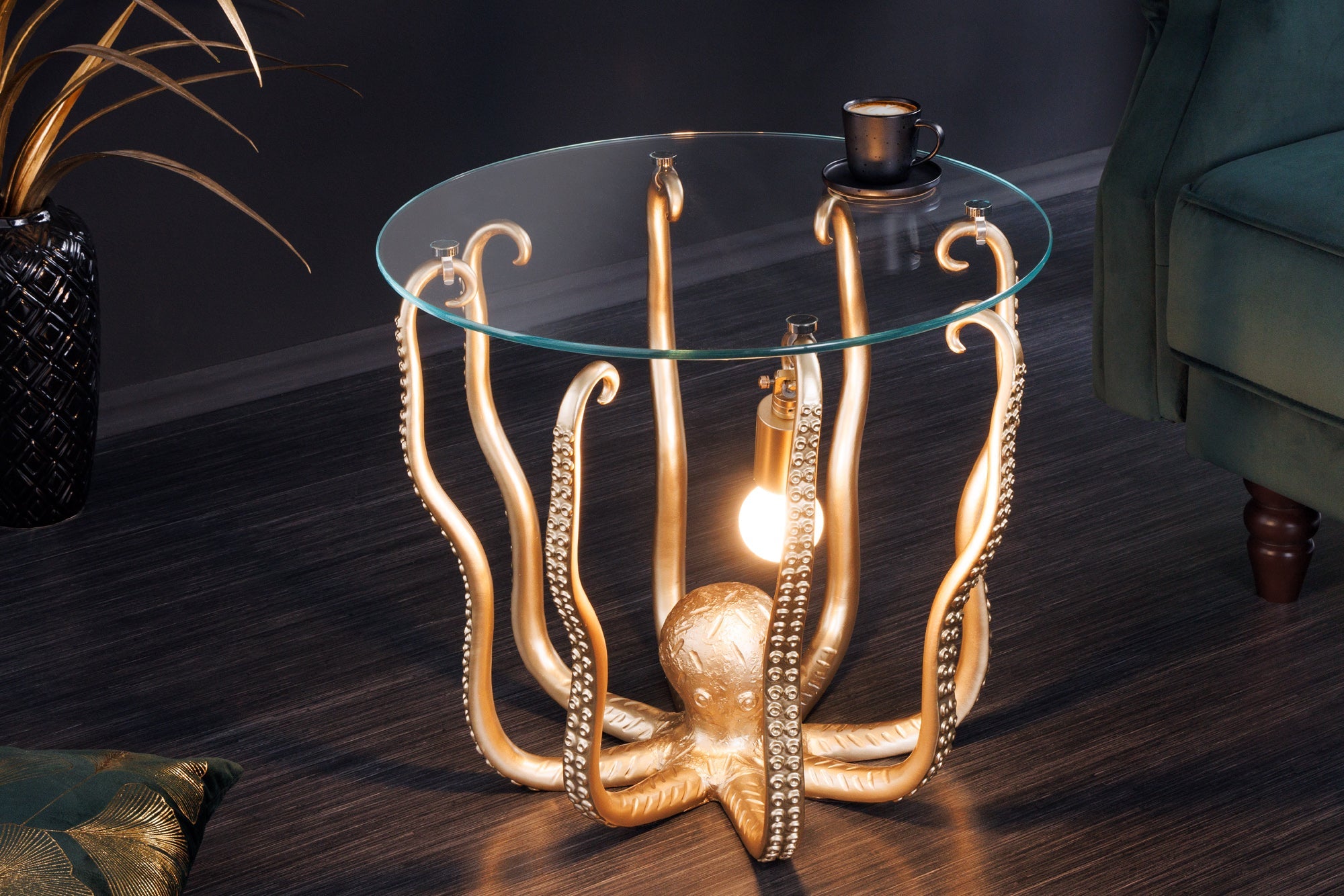 table-dappoint-ronde-wildlife-octopus-50cm-sculpture-doree-verre_44567 (inv)