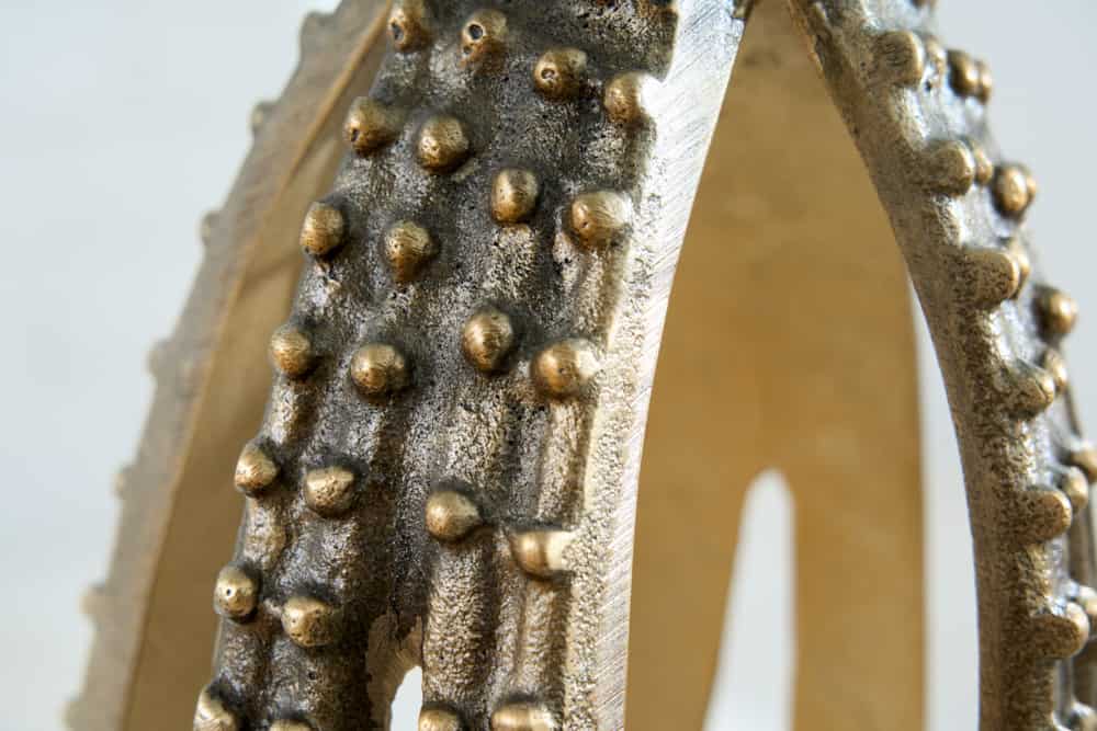 WILDLIFE OCTOPUS mesa auxiliar redonda 70cm latón metal dorado escultura de vidrio hecha a mano