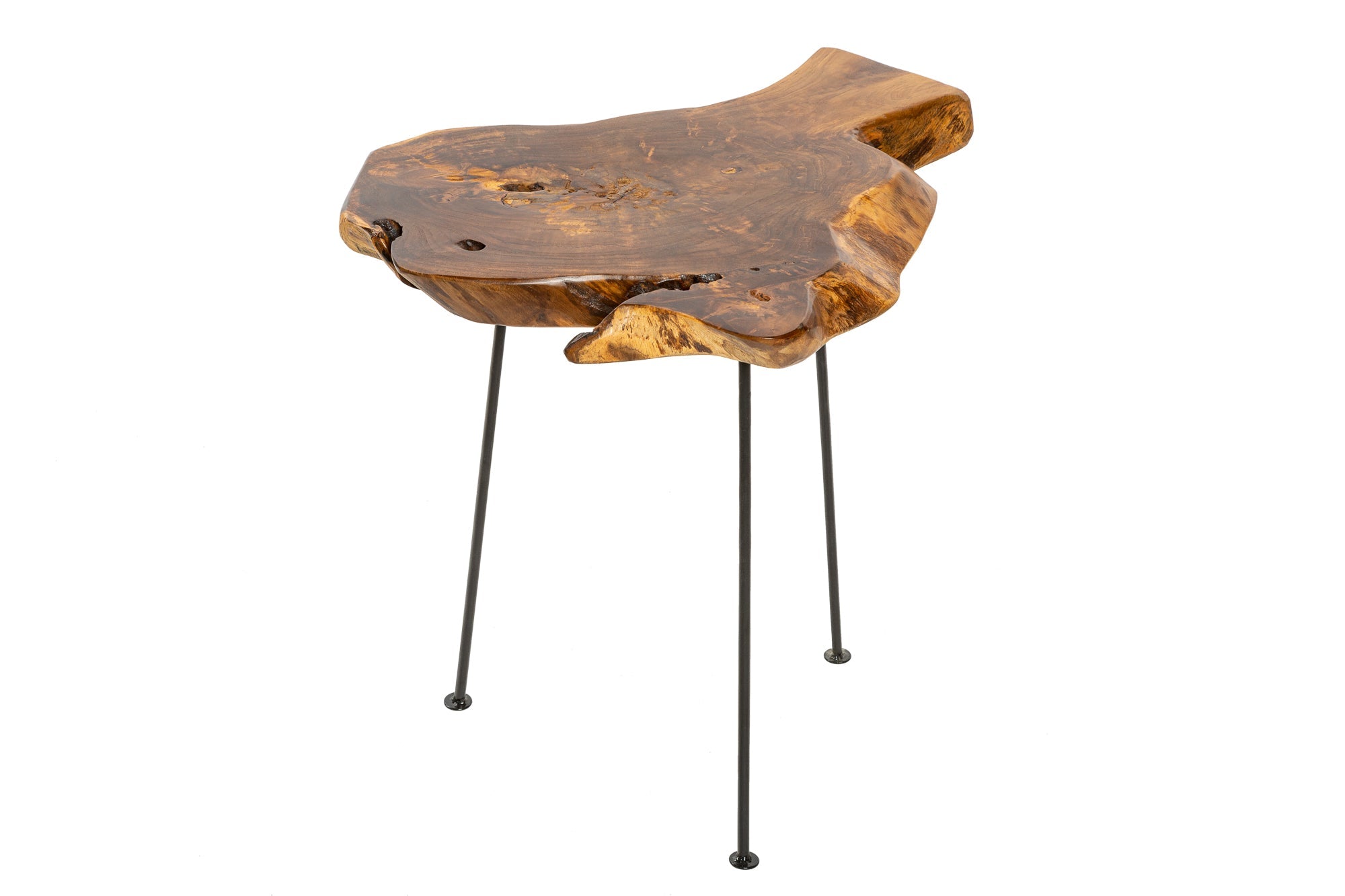 Mesa auxiliar Unique WILD de 40 cm en planchas de teca