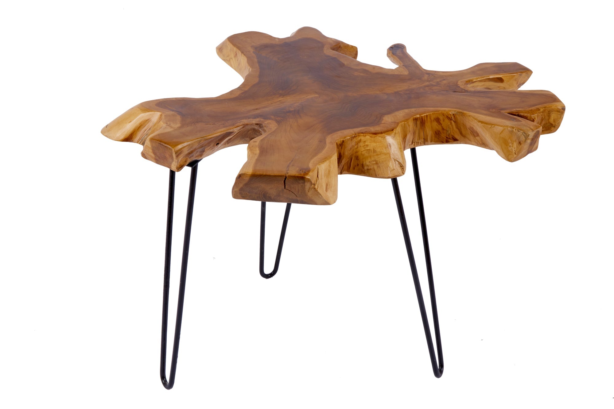 Mesa auxiliar Unique WILD de 60 cm en planchas de teca