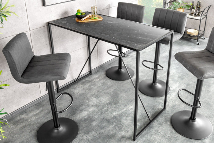 Table de bar moderne SLIM LINE 120cm table de bar en métal graphite