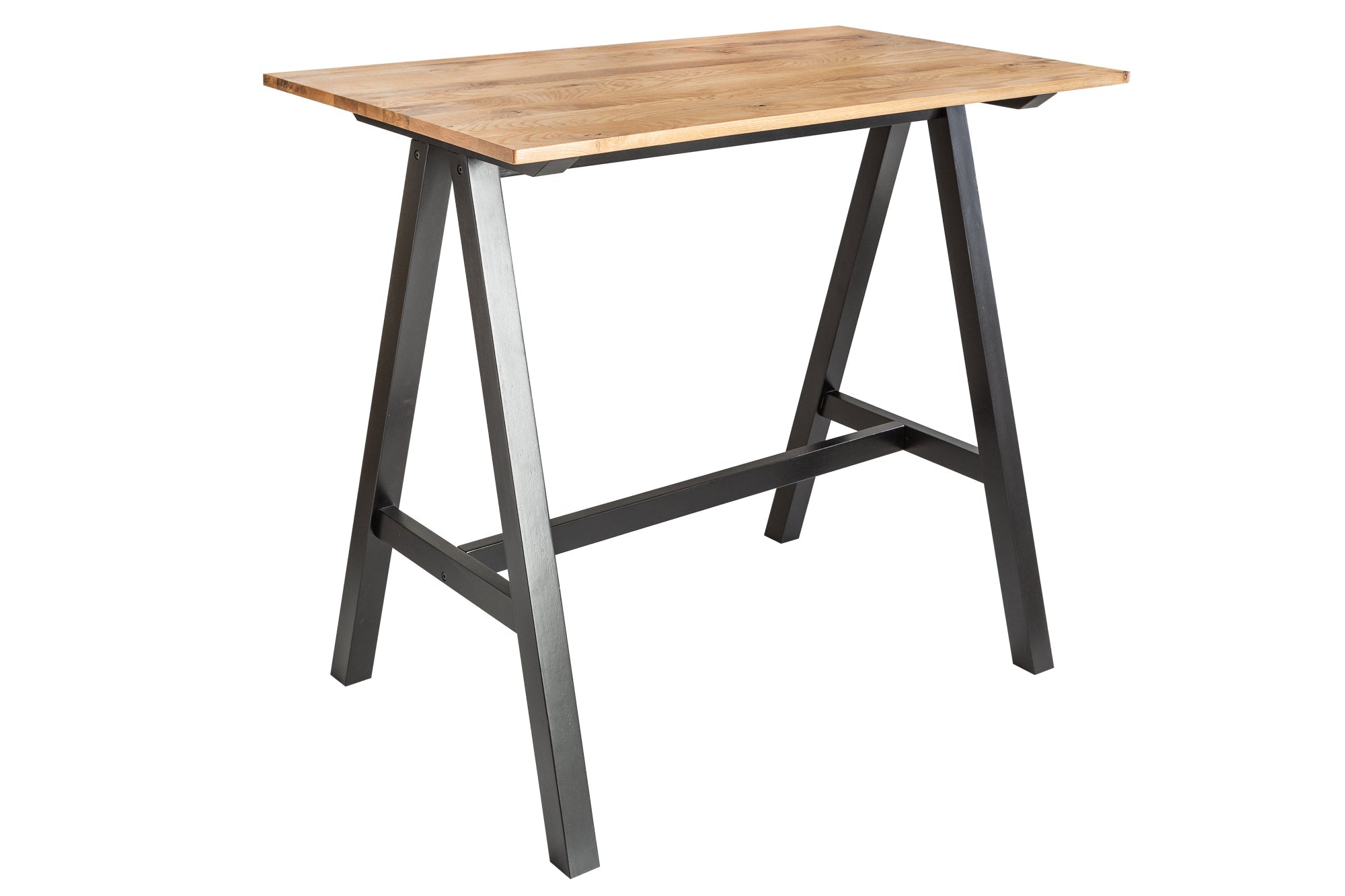 Table de bar solide CASTLE 120cm table de bar en chêne sauvage naturel design industriel