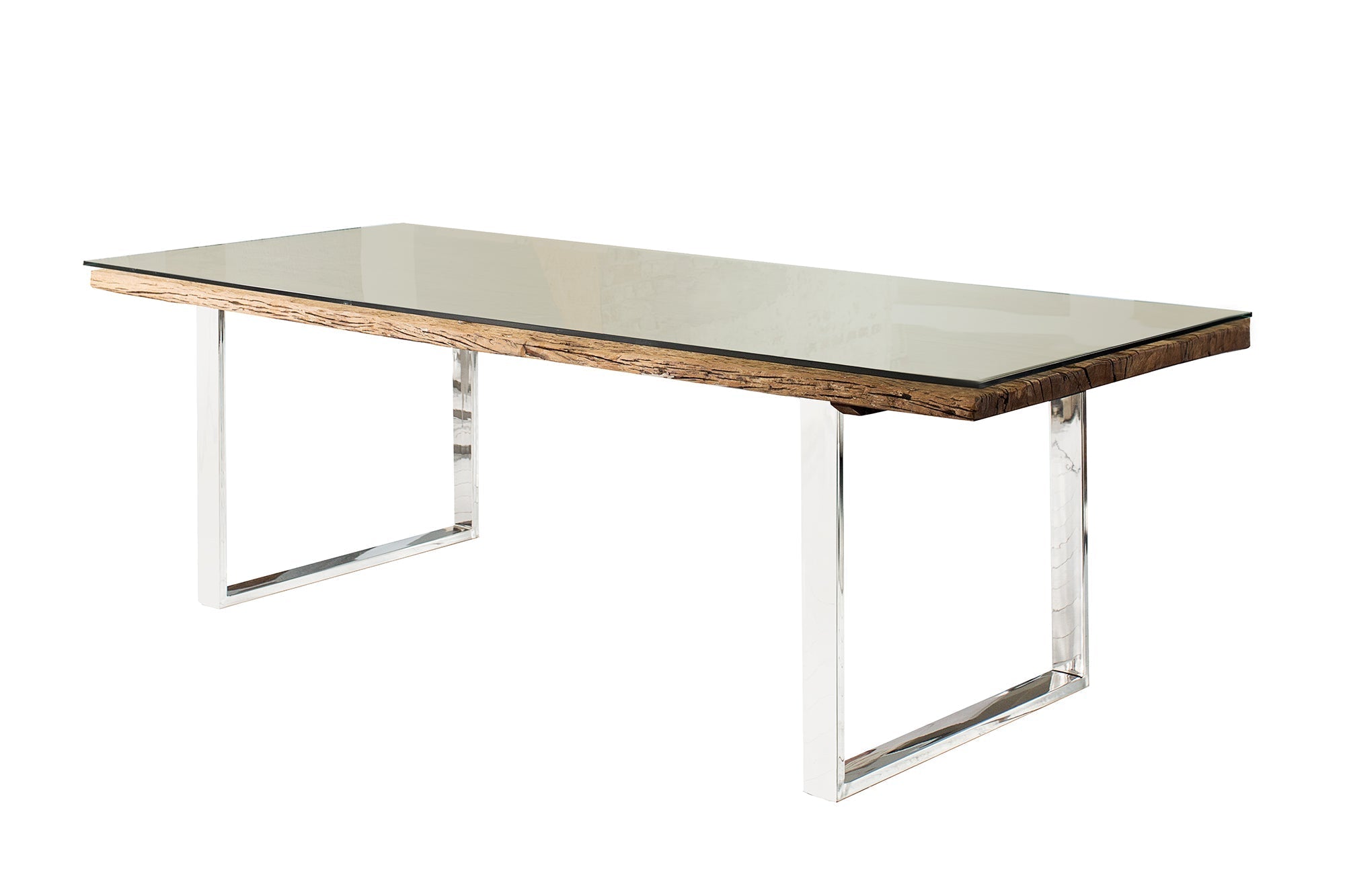 Table de salle à manger en bois tronc d'arbre massif 180cm