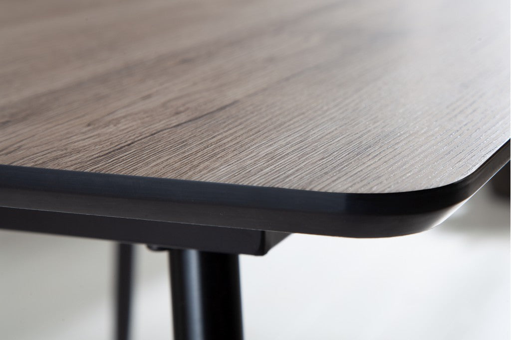 Table de salle à manger extensible APARTMENT 120-160cm imitation chêne gris Retro Style