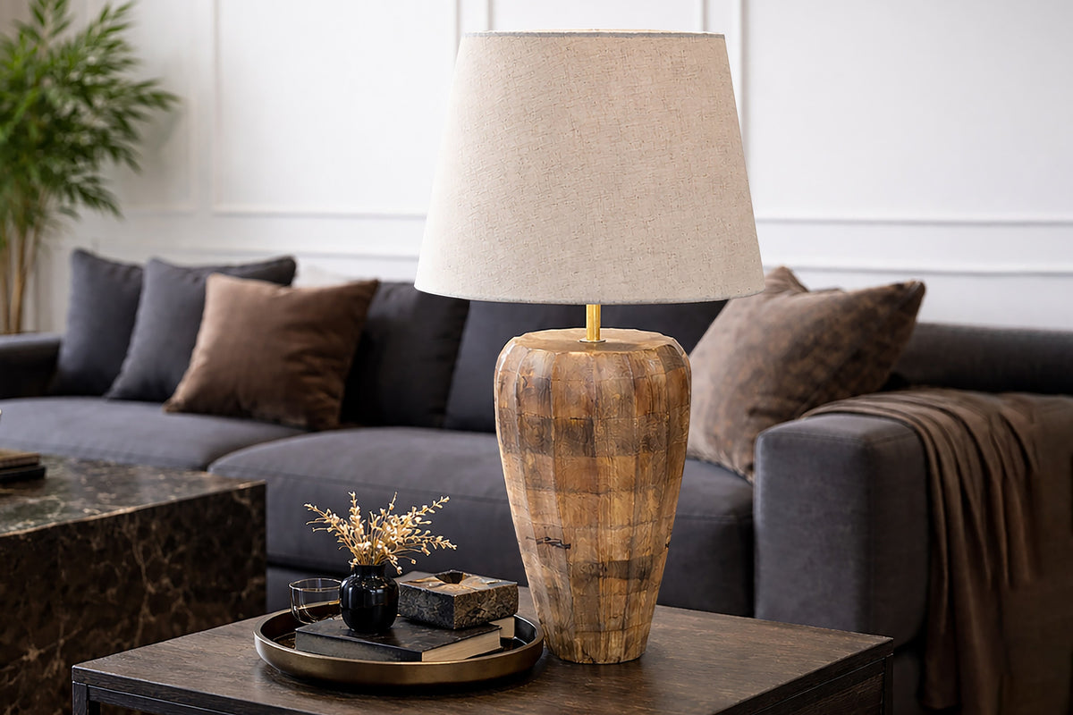 Table lamp PURE NATURE 65cm Mango / adjustable lampshade