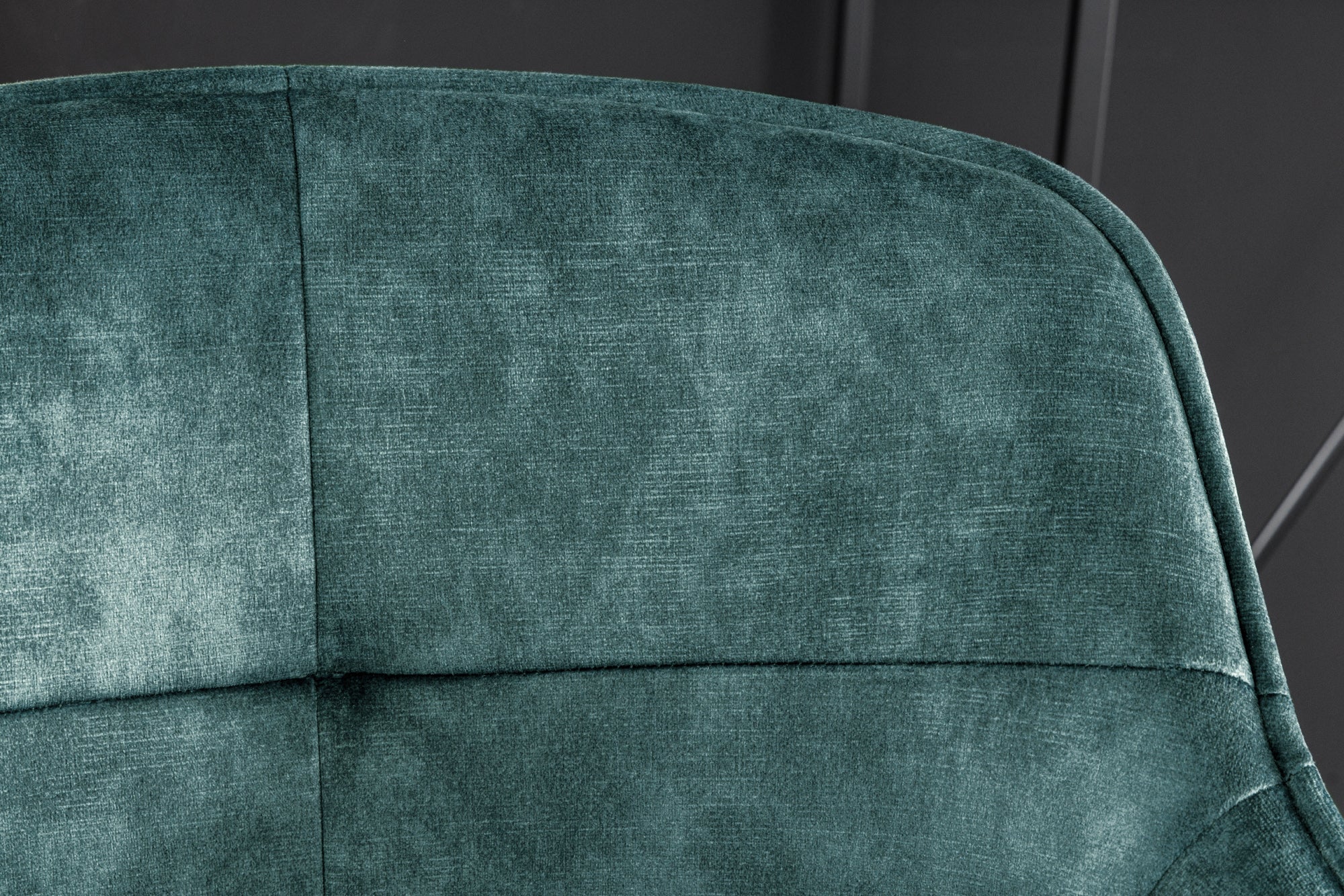Tabouret de bar design EUPHORIA velours gris pieds métal noir chaise de bar avec dossier