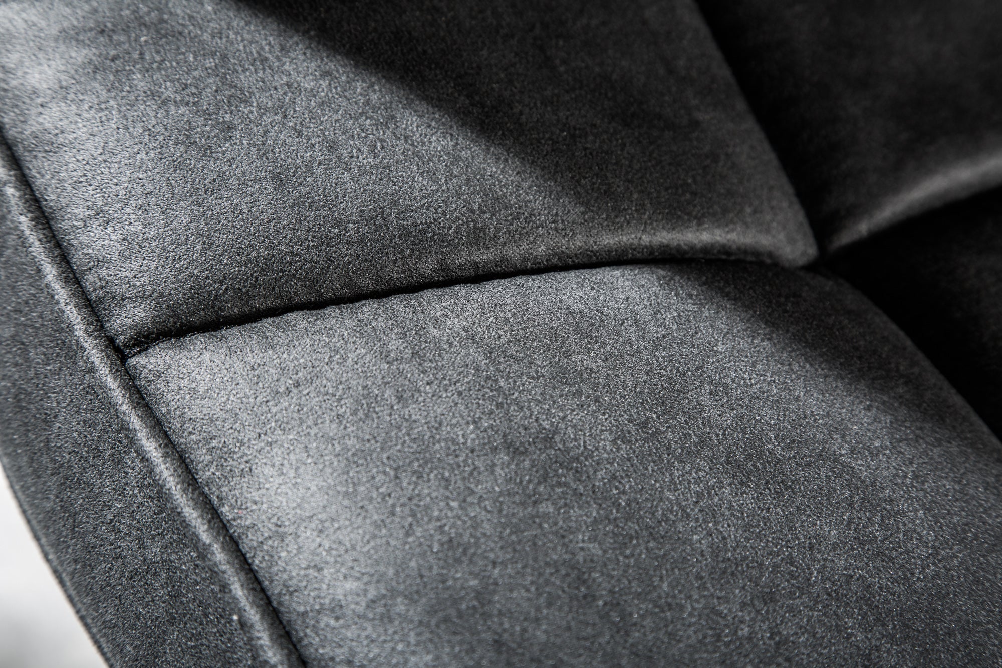Tabouret de bar réglable en hauteur MODENA vintage gris microfibre métal noir avec dossier rotatif