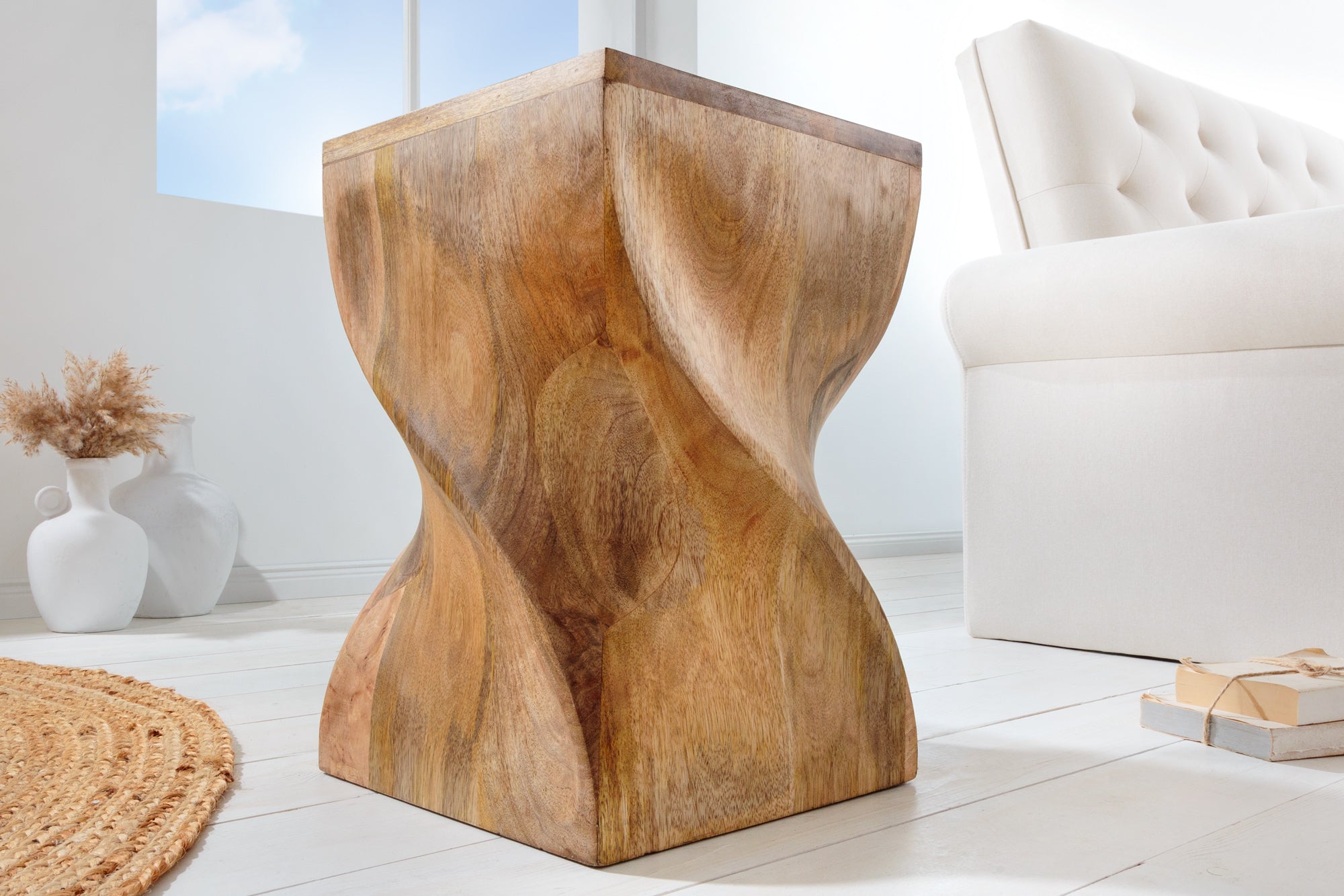 taburete macizo-twist-45cm-en madera de mango-naturel-table-dappointment-handmade_43849 (inv)