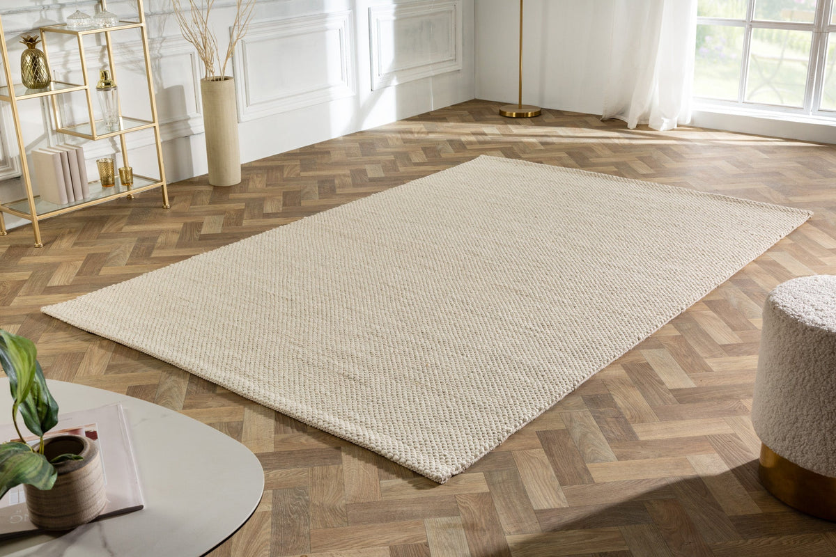 Tapis design LAINE 240x160cm beige clair en laine