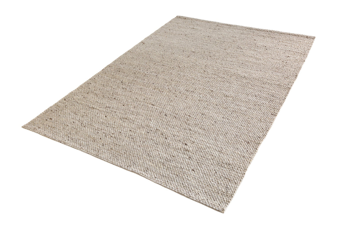 Tapis design LAINE 240x160cm gris argenté en laine