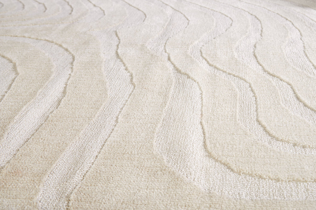 Tapis design WAVE 240x170cm beige crème effet 3D