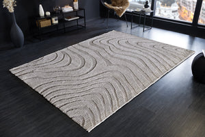 Tapis design WAVE 240x170cm gris effet 3D