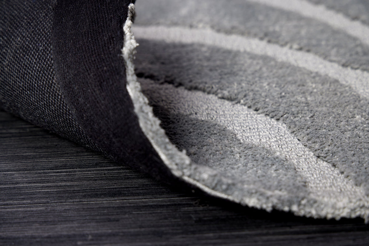 Tapis design WAVE 240x170cm gris effet 3D