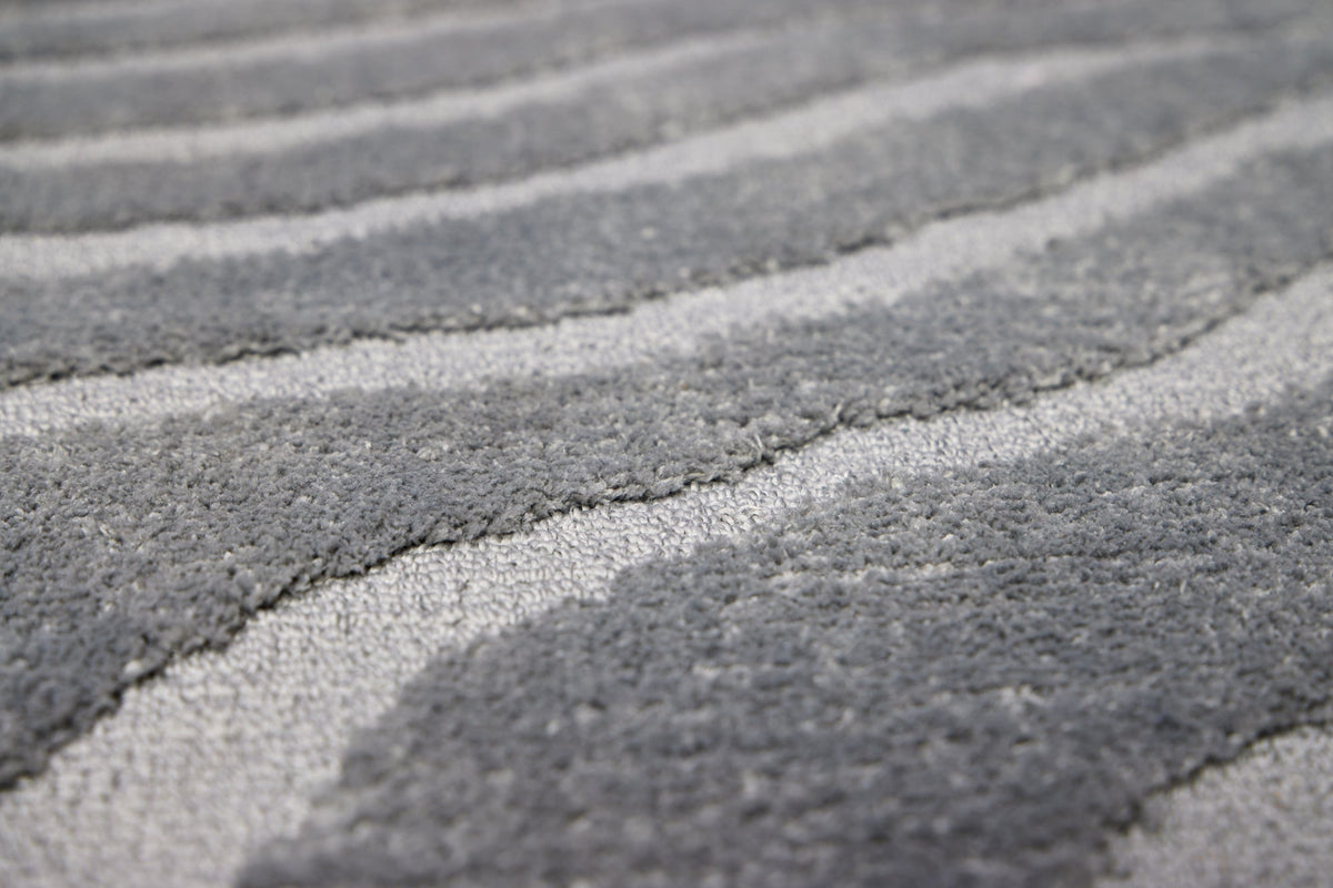 Tapis design WAVE 240x170cm gris effet 3D