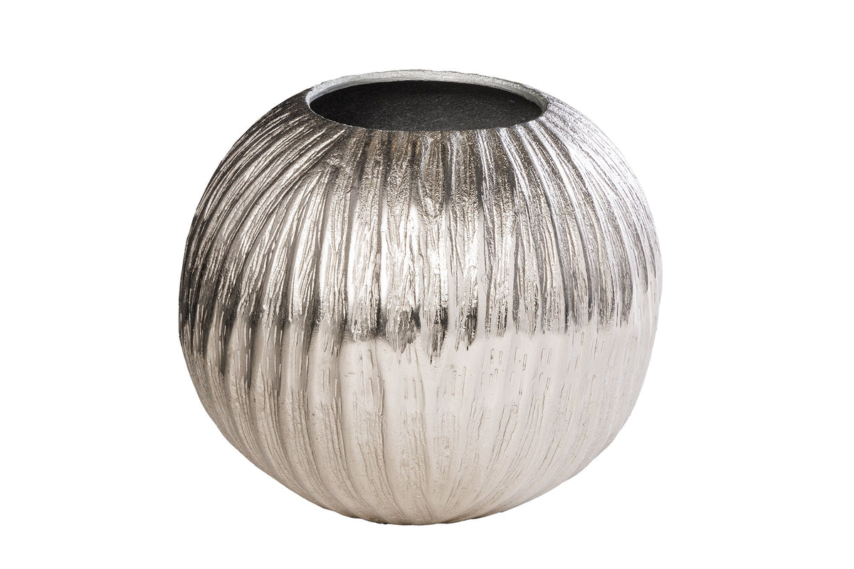 Vase décorative faite à la main ELEGANCE 25cm argent Design martelé
