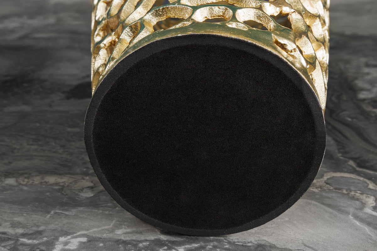 Vase XXL design filigrane ABSTRACT LEAF 90cm or fait main