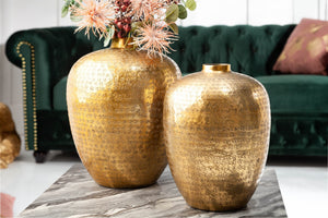 Vases élégants set de 2 ORIENTAL 33cm or décorés à la main