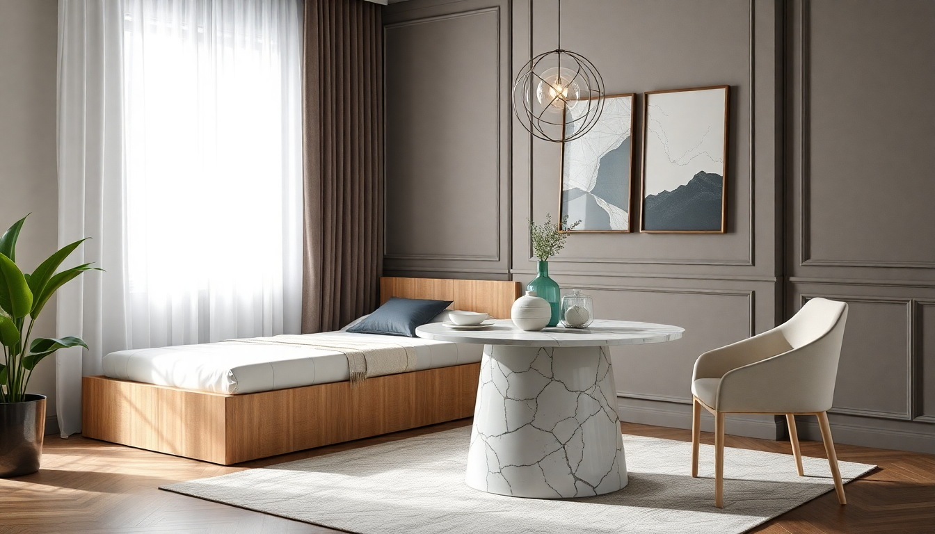 2025 : Comment Choisir un Lit Coffre 180x200 et une Table à Manger Ronde en Marbre pour un Intérieur Équilibré et Chic