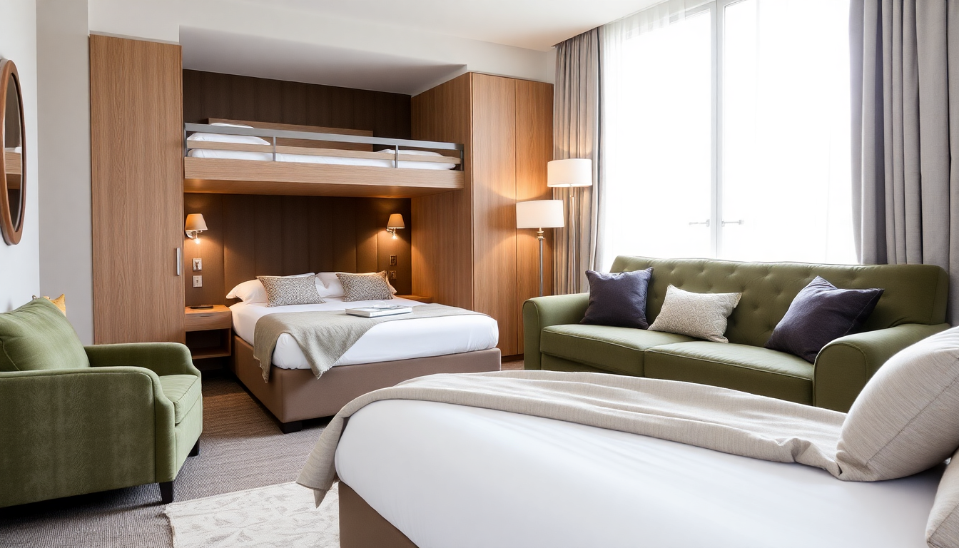 Intérieur polyvalent et élégant : literie coffre et canapés reformables en velours côtelé et tissu boucle pour optimiser l’espace avec Casafab