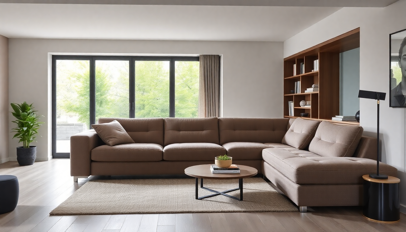 Itinerario de decoración: elija un colchón, un somier y un sofá convertible en tejido de pana o terciopelo de bucles para conseguir un salón/dormitorio armonioso.