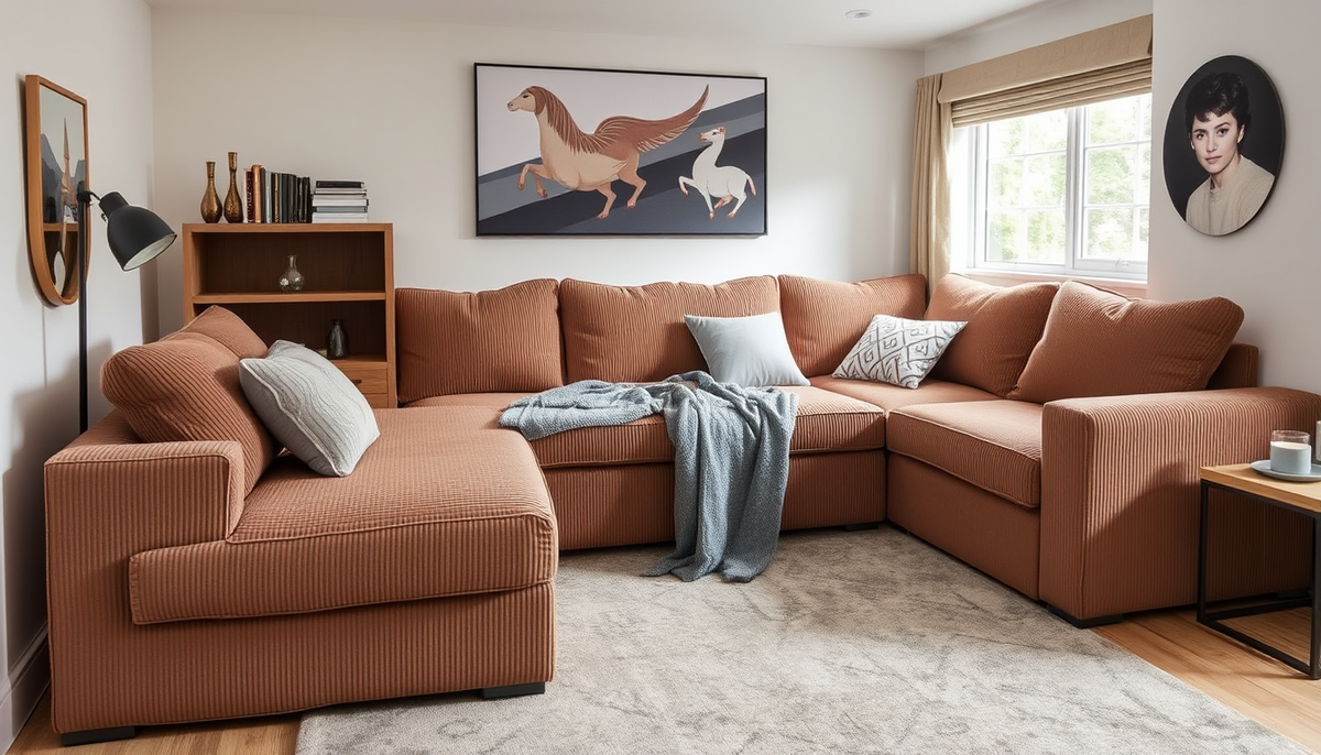 Casafab: Literie coffre et canapés reformables — optimiser les petites pièces avec velours côtelé et tissu boucle pour un intérieur élégant et fonctionnel