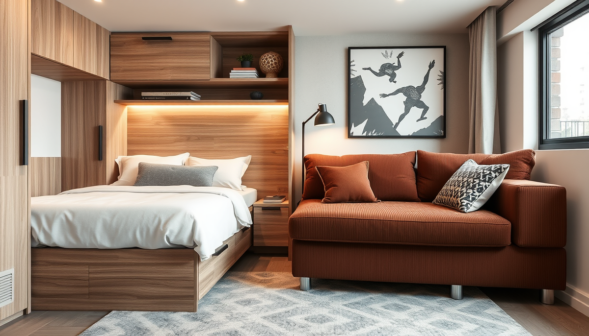 Casafab : Créez un intérieur multi-usages avec literie coffre et canapés convertibles en velours côtelé et tissu boucle — confort, rangement et durabilité.