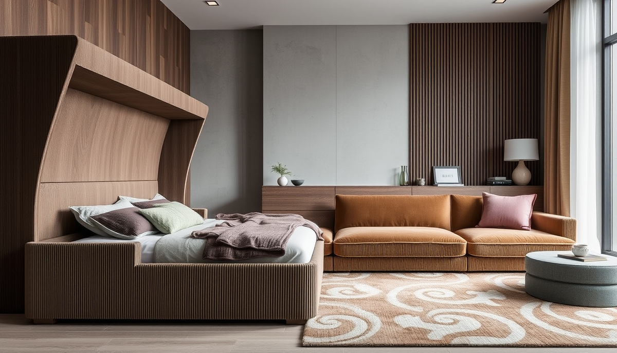 Casafab : Literie coffre et canapés reformables en velours côtelé et tissu boucle — gain de place, rangement intelligent et design durable pour chambres et salons modernes.